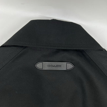 COACH CT264 Black Core Cotton Trench Coat Size M
