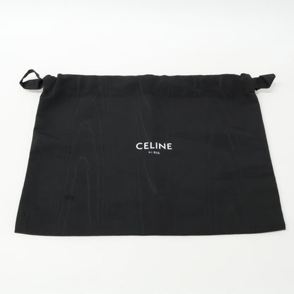 CELINE Small Pattern Long Sleeve Rayon Shirt Black Size 40