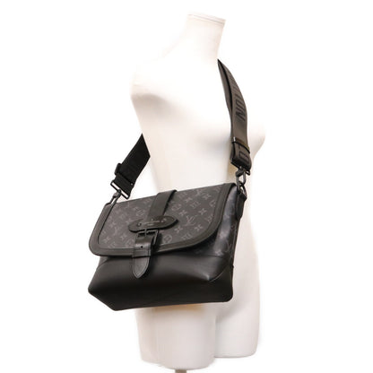 LOUIS VUITTON Monogram Eclipse Saumur Messenger Bag Sandals