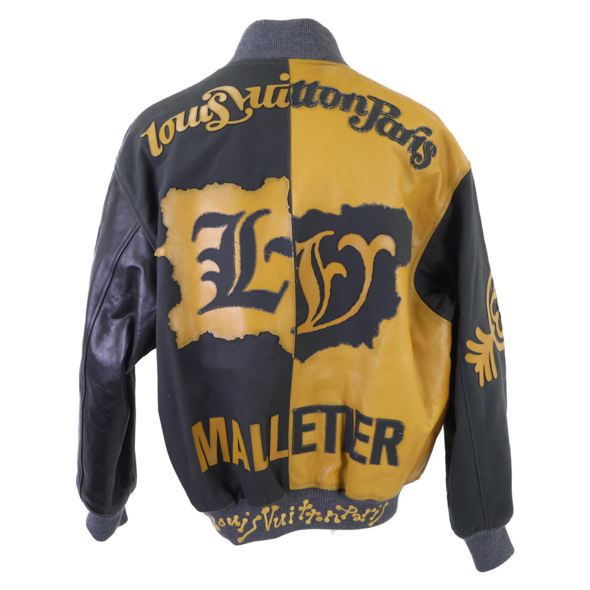 LOUIS VUITTON 23' Leather Canvas Bomber Jacket Multi Size 48
