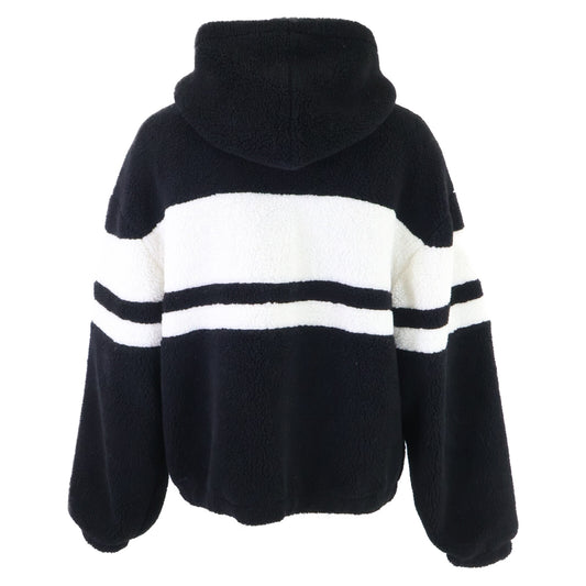 CELINE 38AW Fleece Hoodie Jacket Black/White Size L
