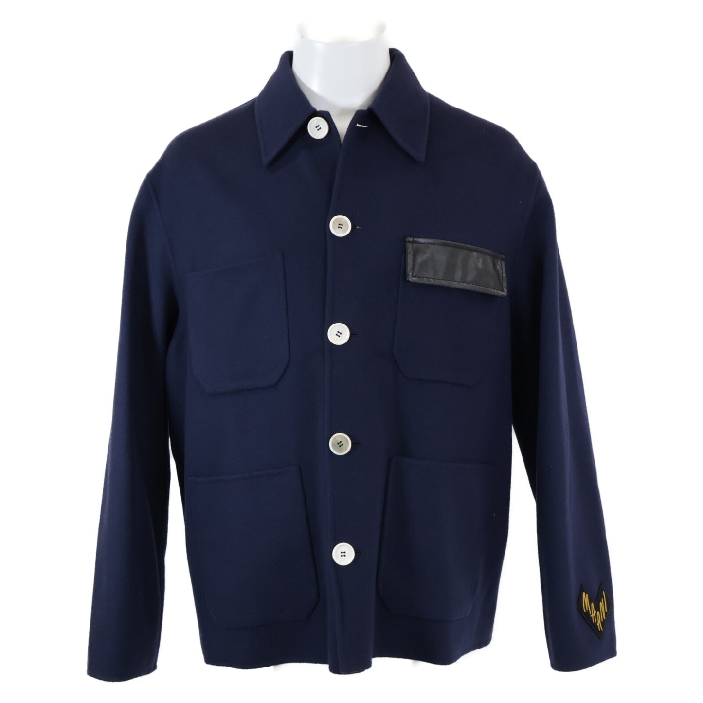 MARNI Wool Cashmere Coverall Jacket Navy Size 44