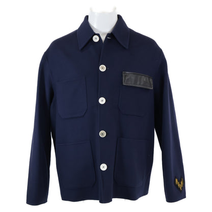 MARNI Wool Cashmere Coverall Jacket Navy Size 44