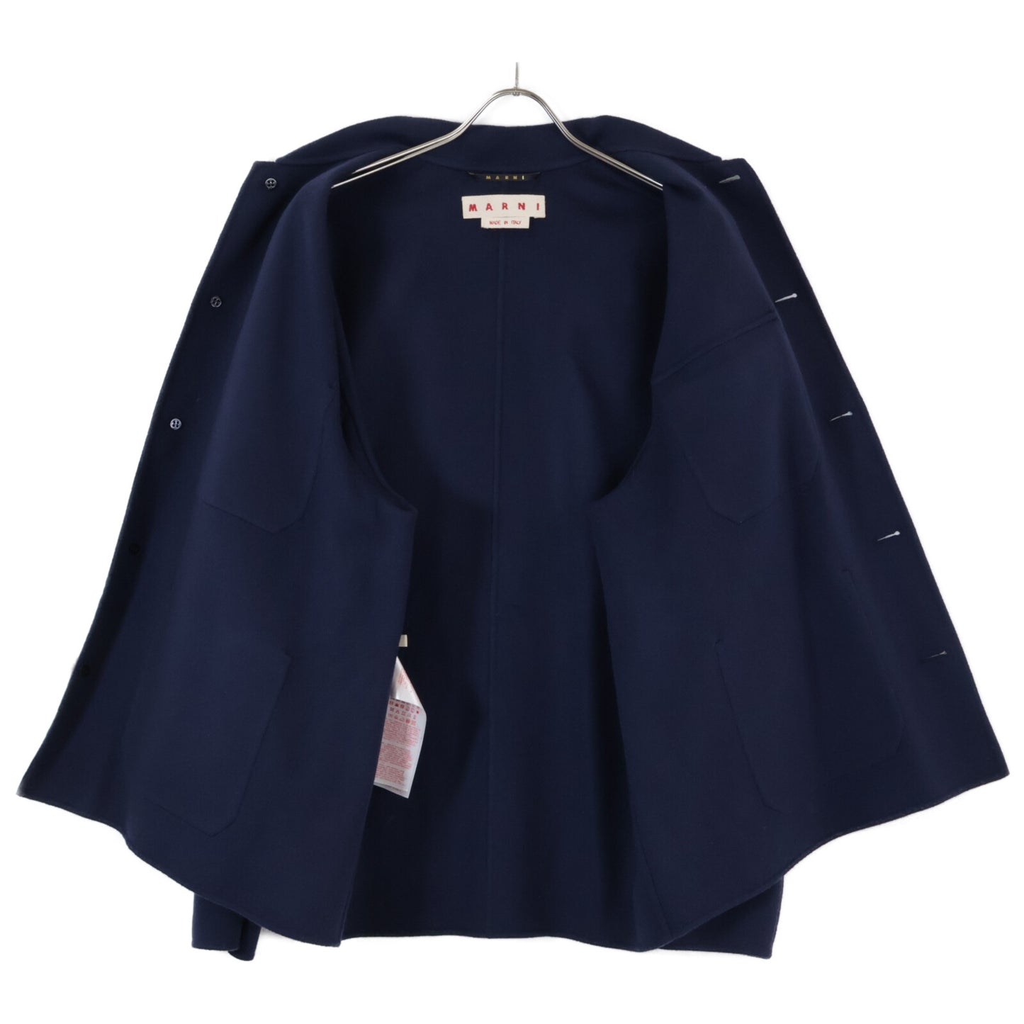 MARNI Wool Cashmere Coverall Jacket Navy Size 44