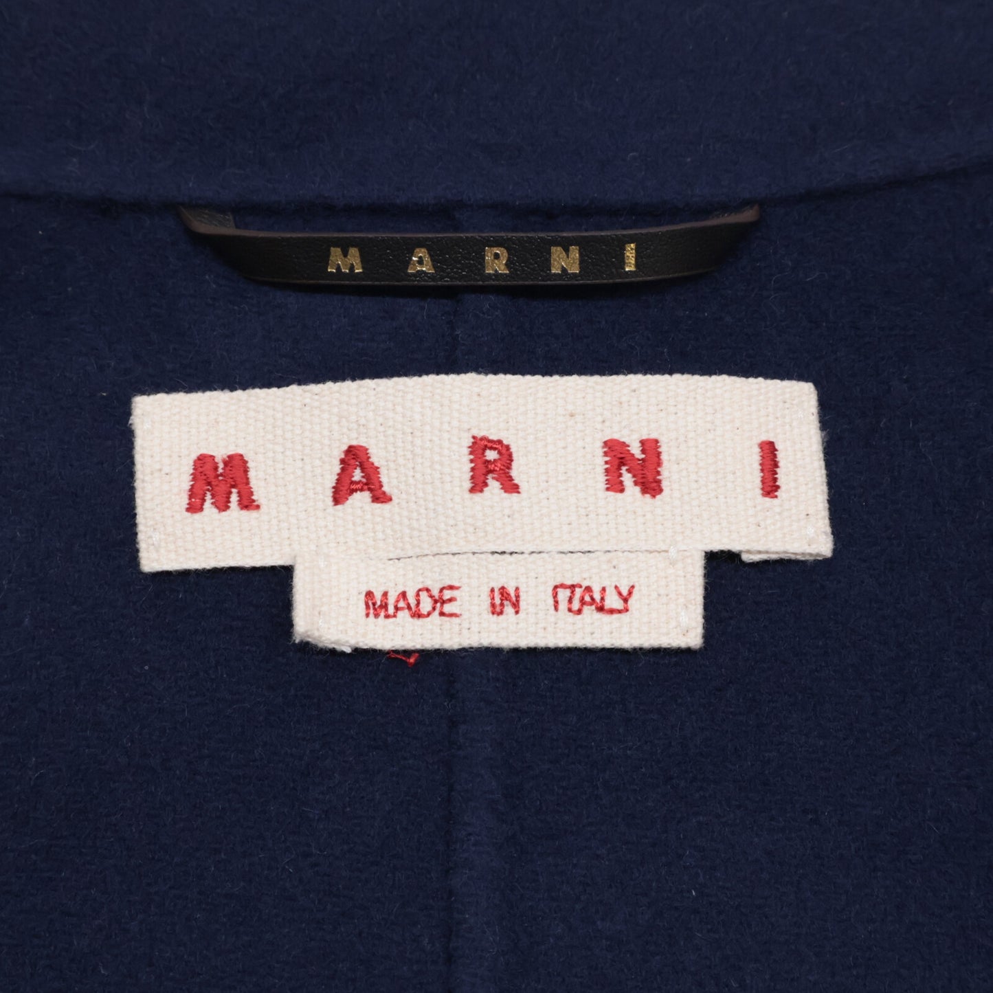 MARNI Wool Cashmere Coverall Jacket Navy Size 44