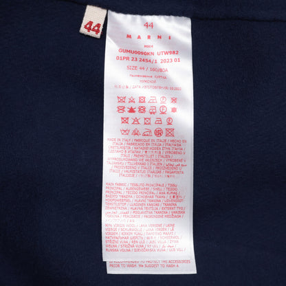 MARNI Wool Cashmere Coverall Jacket Navy Size 44