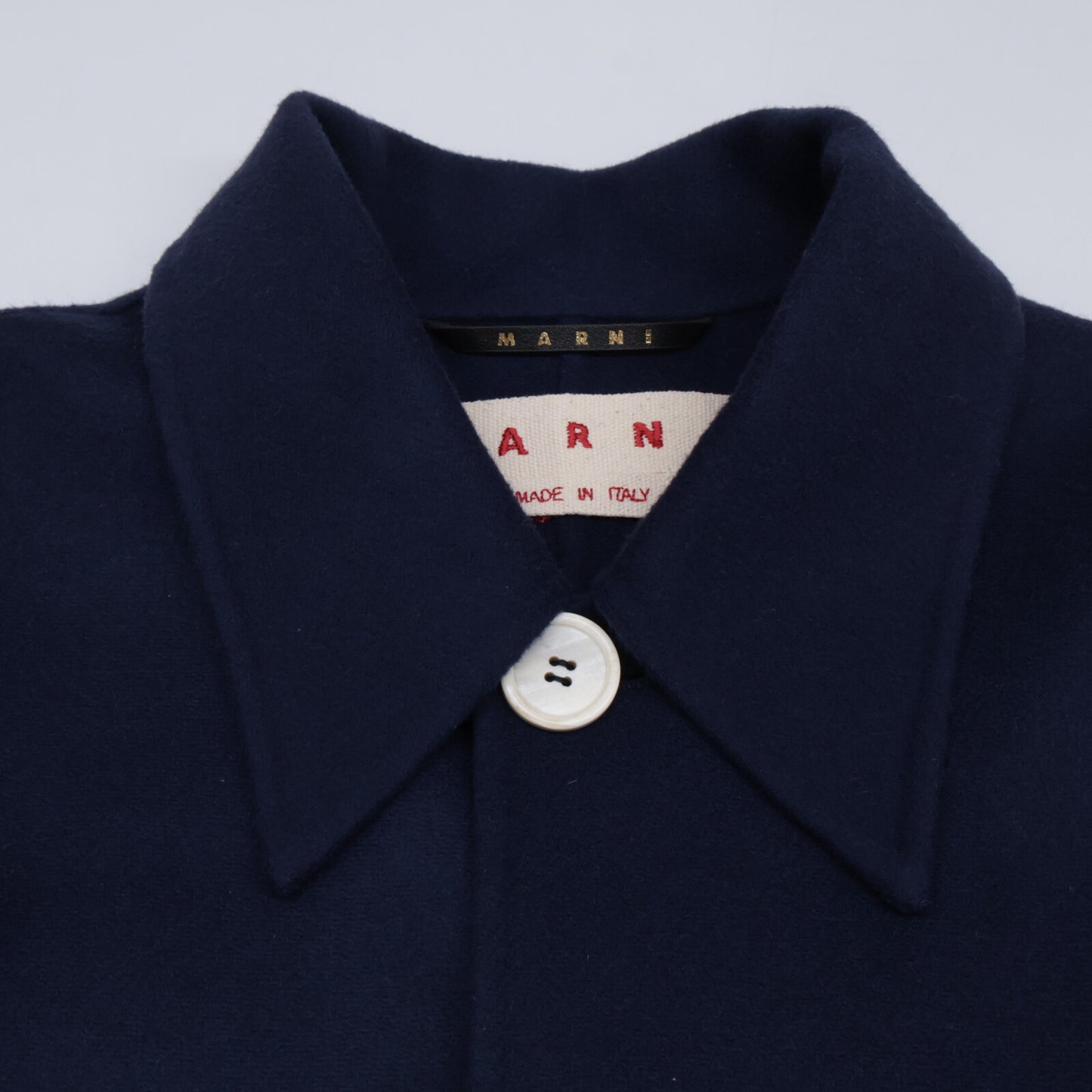 MARNI Wool Cashmere Coverall Jacket Navy Size 44