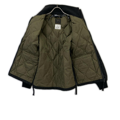 TAION Military Rib High Neck Down Jacket Black Size XS
