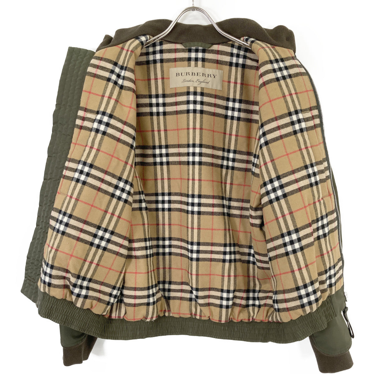 BURBERRY MA-1 Bomber Jacket Khaki Size 50