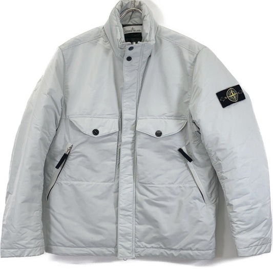 STONE ISLAND Hyper Dense Padded Nylon Light Gray Jacket Size M