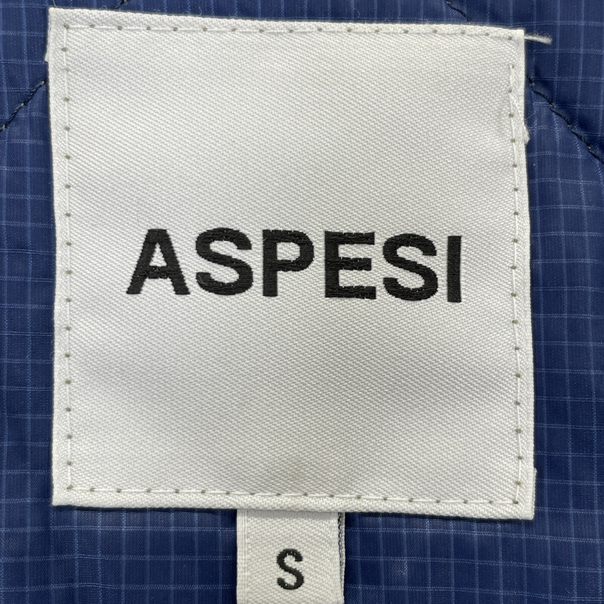 ASPESI Quilted Liner Mod Coat Black Polyester Size S
