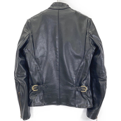VANSON Type B Cowhide Single Rider Jacket Black Size 34