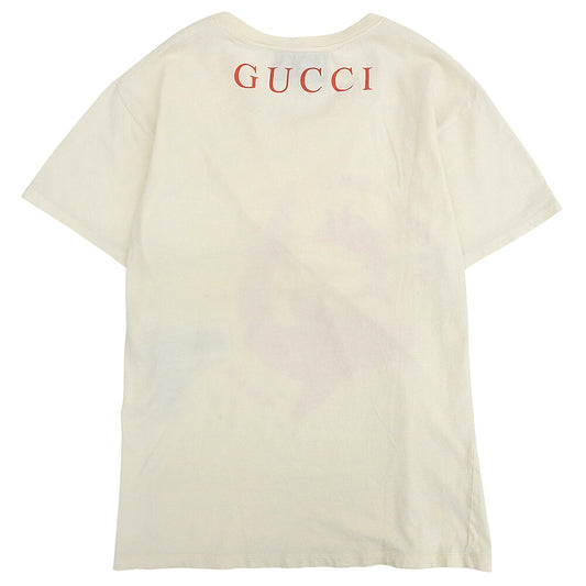 GUCCI Shark Print T-Shirt Ivory Size XS