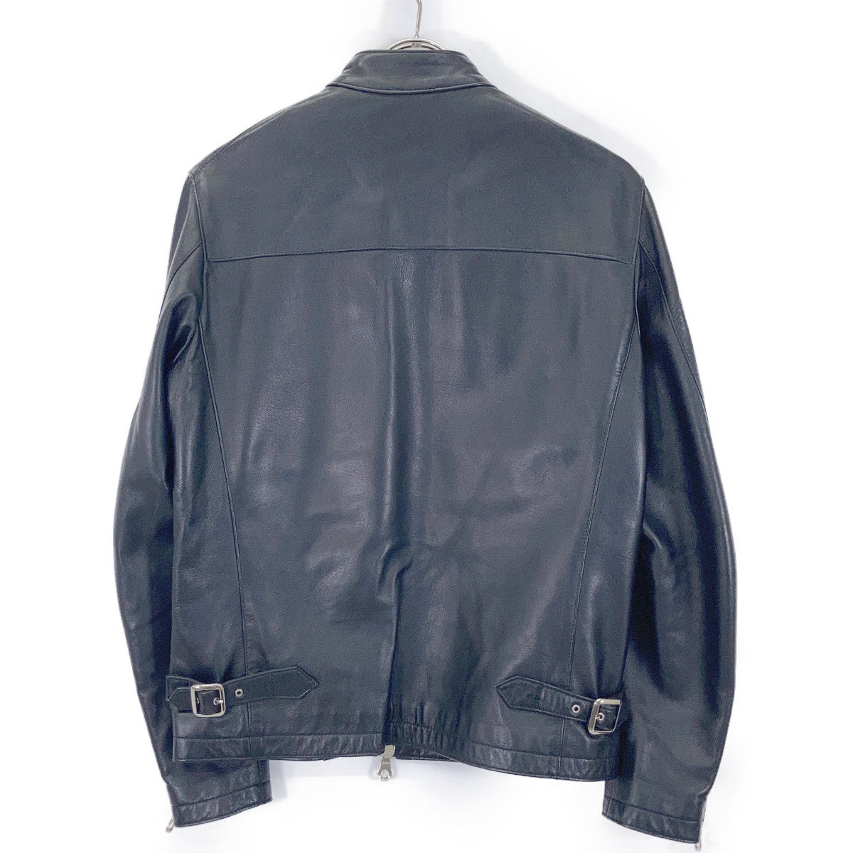 Cinquanta H-502 Black Leather Rider Jacket Size 46