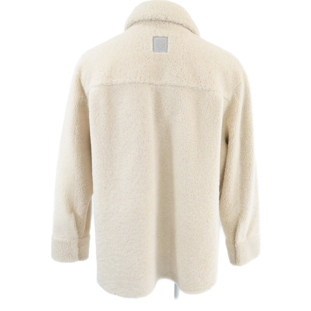 LOEWE 25AW Shearling Overshirt Jacket Ivory Size 46