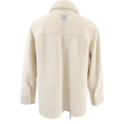 LOEWE 25AW Shearling Overshirt Jacket Ivory Size 46