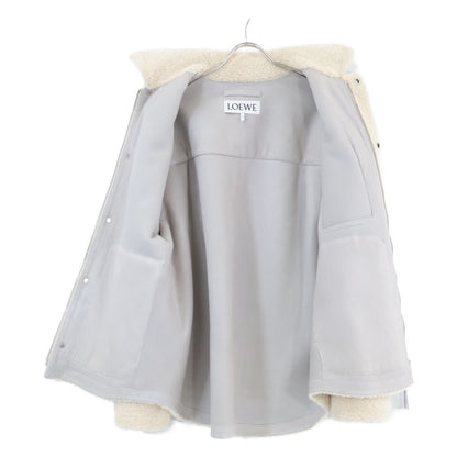 LOEWE 25AW Shearling Overshirt Jacket Ivory Size 46
