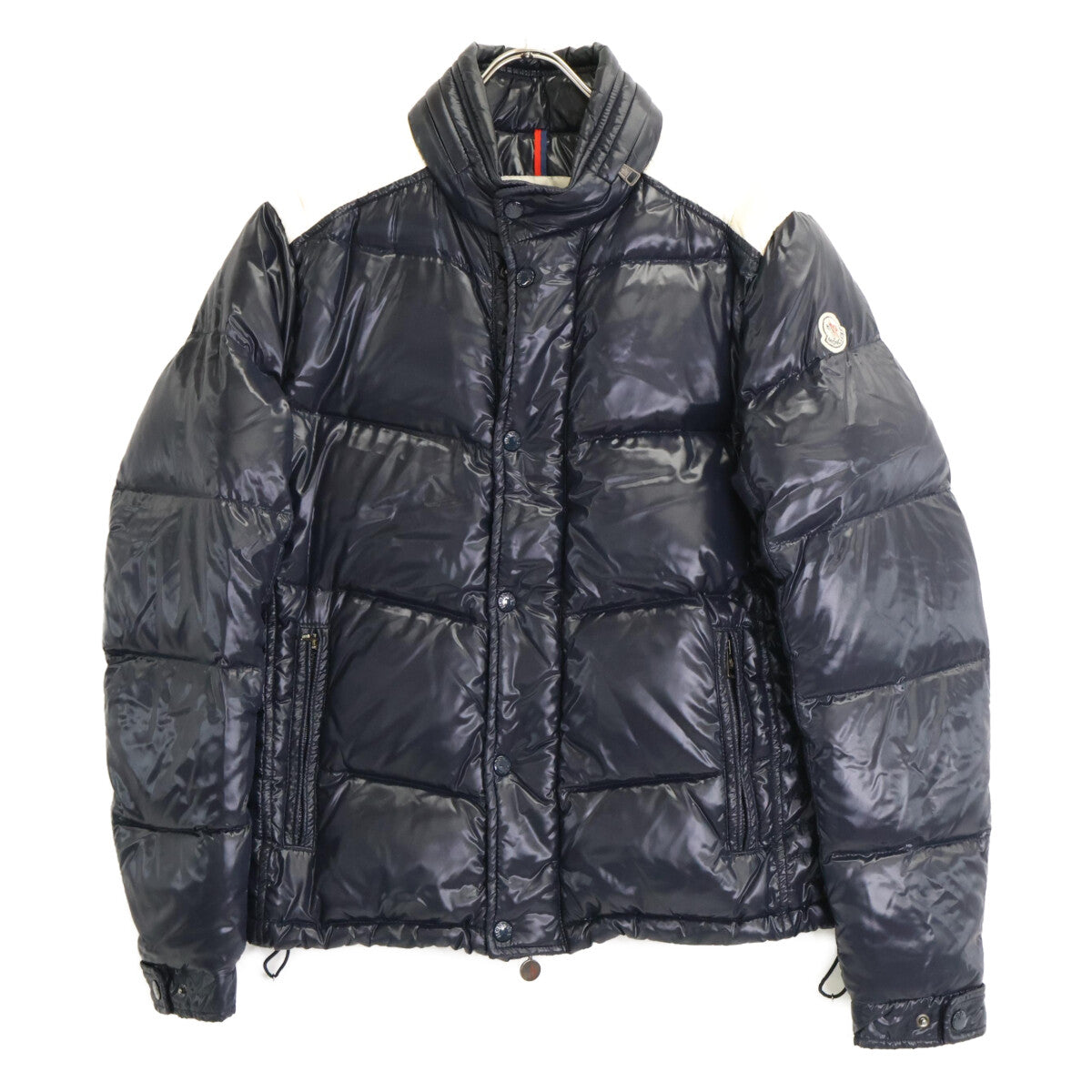 MONCLER 40349 Austin Navy Nylon Down Coat Size 4