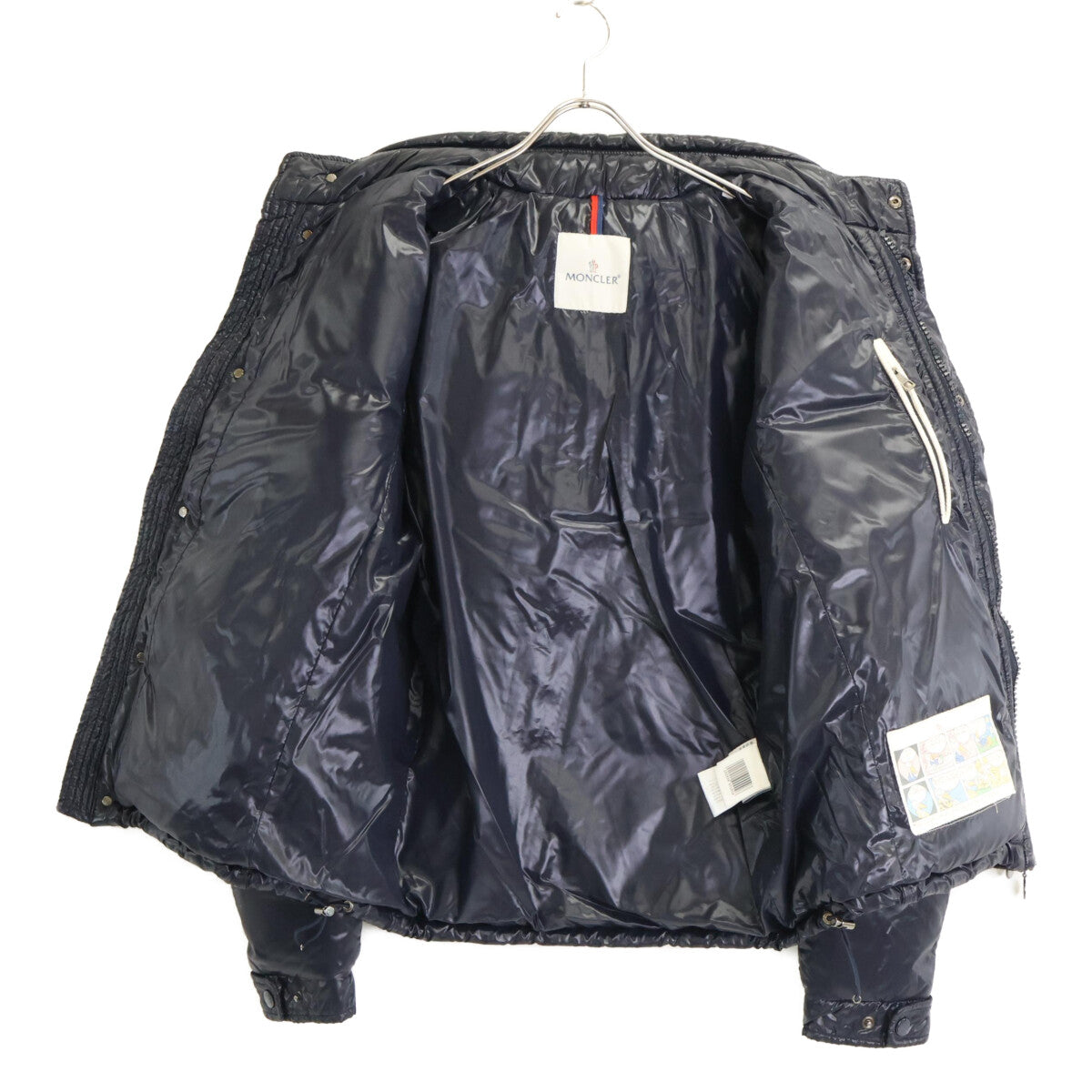 MONCLER 40349 Austin Navy Nylon Down Coat Size 4