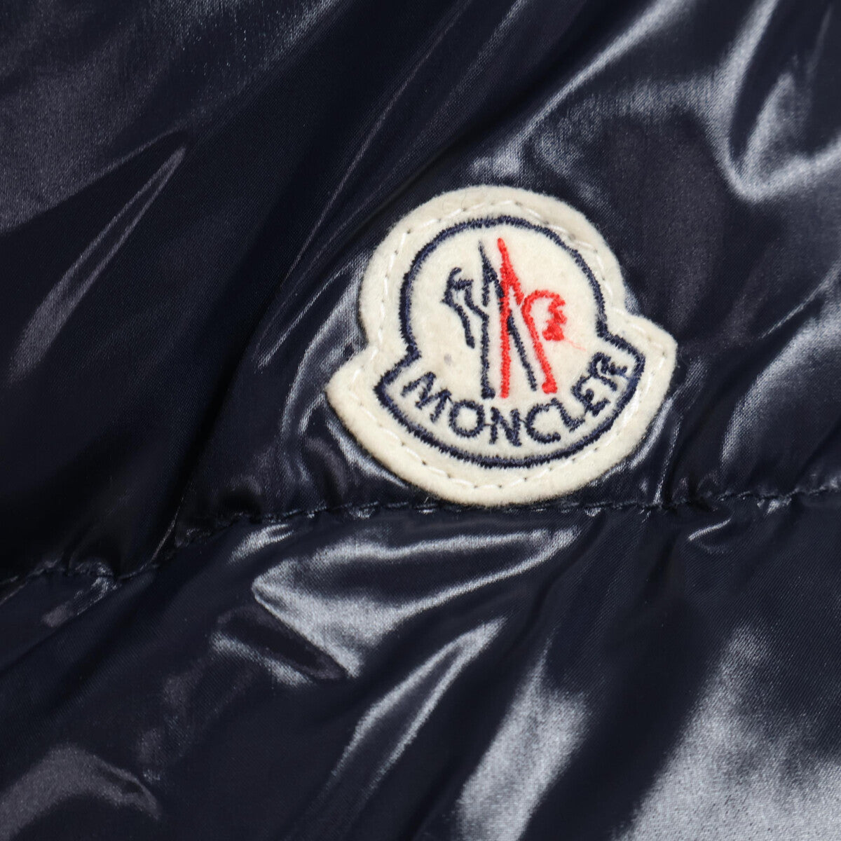 MONCLER 40349 Austin Navy Nylon Down Coat Size 4