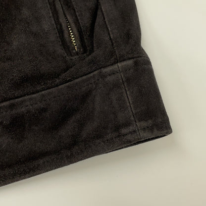 SILENCE 3931JP Black Suede Goat Leather Jacket Size 44