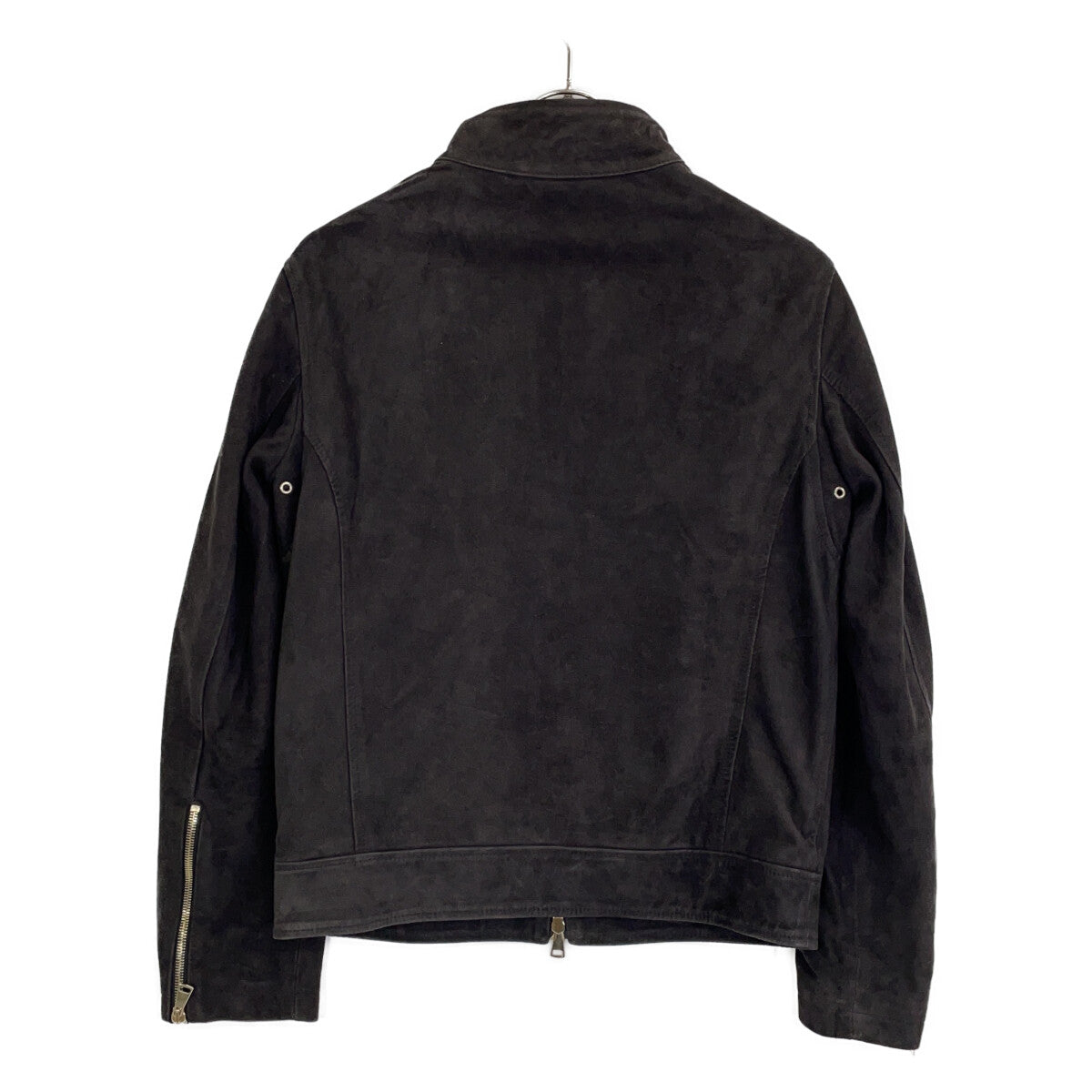 SILENCE 3931JP Black Suede Goat Leather Jacket Size 44