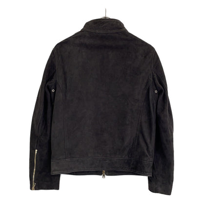 SILENCE 3931JP Black Suede Goat Leather Jacket Size 44