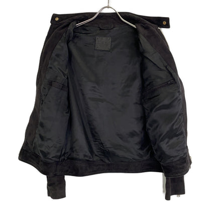 SILENCE 3931JP Black Suede Goat Leather Jacket Size 44