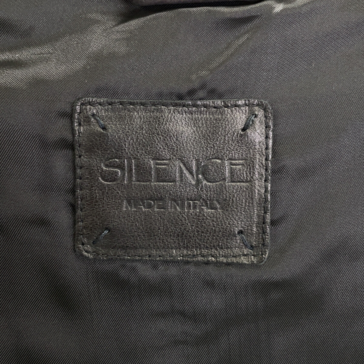 SILENCE 3931JP Black Suede Goat Leather Jacket Size 44