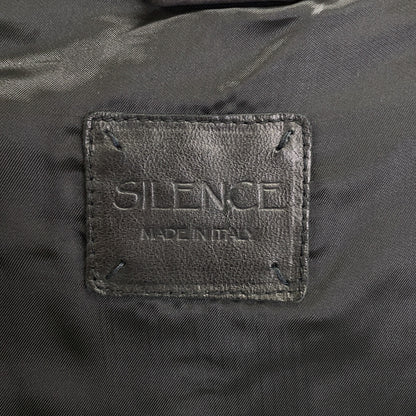 SILENCE 3931JP Black Suede Goat Leather Jacket Size 44