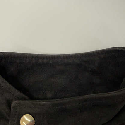 SILENCE 3931JP Black Suede Goat Leather Jacket Size 44