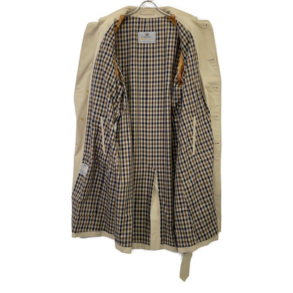 Aquascutum UK Made Check Lining Cotton Trench Coat Size 38