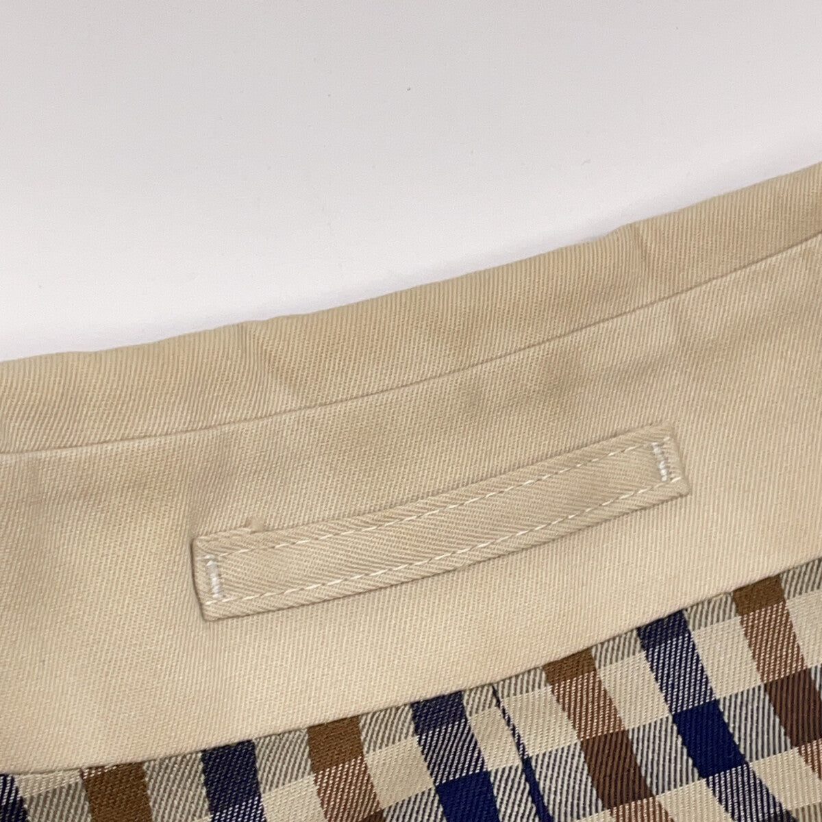 Aquascutum UK Made Check Lining Cotton Trench Coat Size 38