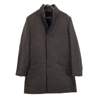 PaulStuart Houndstooth Cashmere Blend Collar Coat Size 46
