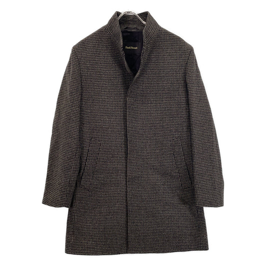 PaulStuart Houndstooth Cashmere Blend Collar Coat Size 46