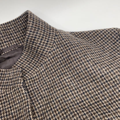 PaulStuart Houndstooth Cashmere Blend Collar Coat Size 46
