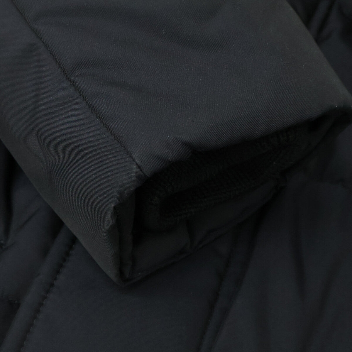 MOORER BARBIERI-WK1 Fur Hooded Down Coat Navy Size 42
