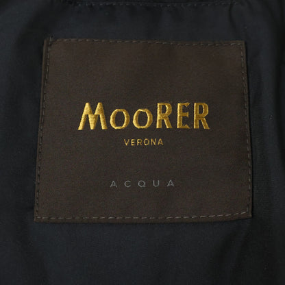 MOORER BARBIERI-WK1 Fur Hooded Down Coat Navy Size 42