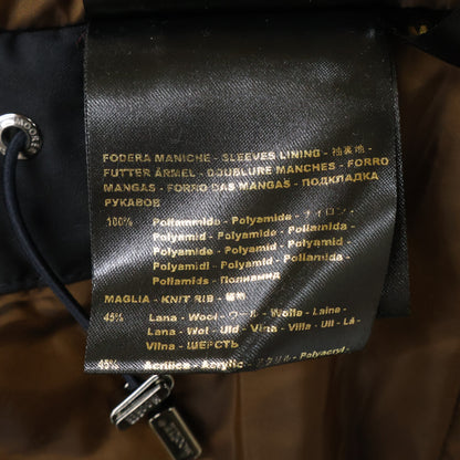 MOORER BARBIERI-WK1 Fur Hooded Down Coat Navy Size 42