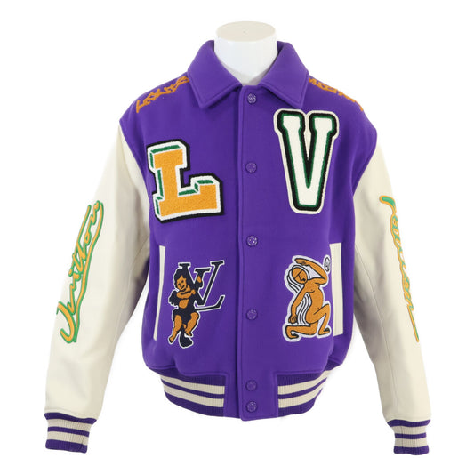 LOUIS VUITTON Virgil Abloh Multi Patch Jacket Purple Size 50