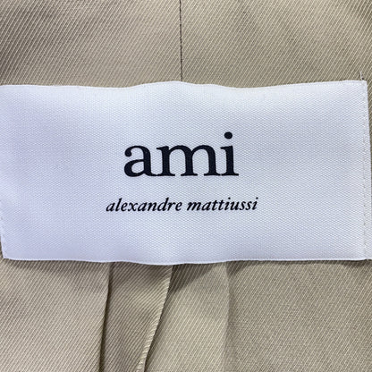 AMI PARIS FCO105.WV0020 Double Breasted Coat Beige Size 34