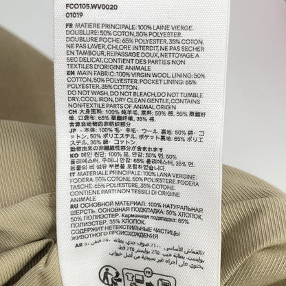 AMI PARIS FCO105.WV0020 Double Breasted Coat Beige Size 34