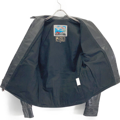 AERO LEATHER Black Halfbelt Horsehide Rider Jacket Size 32