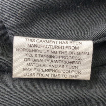 AERO LEATHER Black Halfbelt Horsehide Rider Jacket Size 32