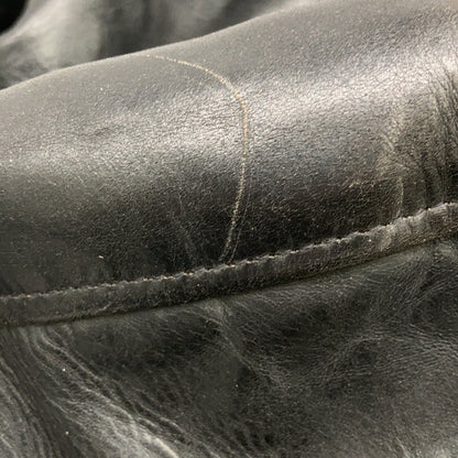 AERO LEATHER Black Halfbelt Horsehide Rider Jacket Size 32