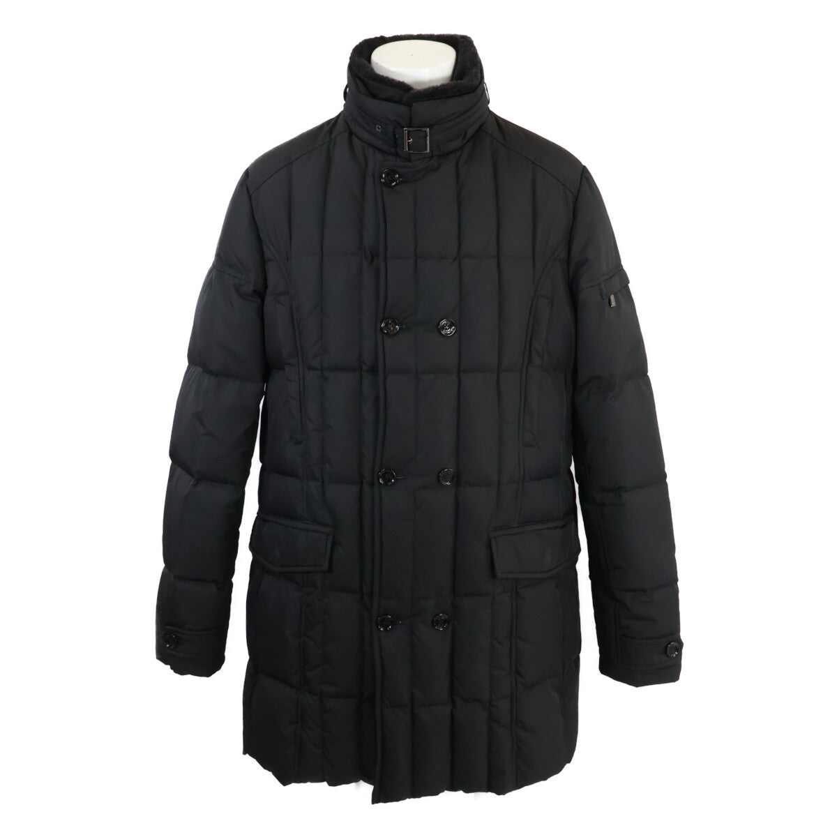 MOORER MORRIS-KM Fur Collar Down Coat Black Size 58
