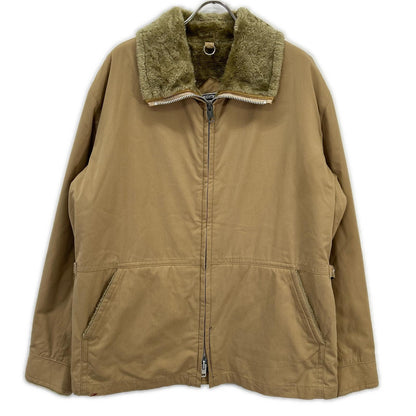 USA mighty mac 70s Fur-Lined Zip-Up Jacket Brown