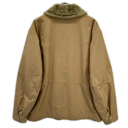 USA mighty mac 70s Fur-Lined Zip-Up Jacket Brown