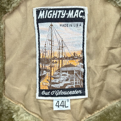 USA mighty mac 70s Fur-Lined Zip-Up Jacket Brown