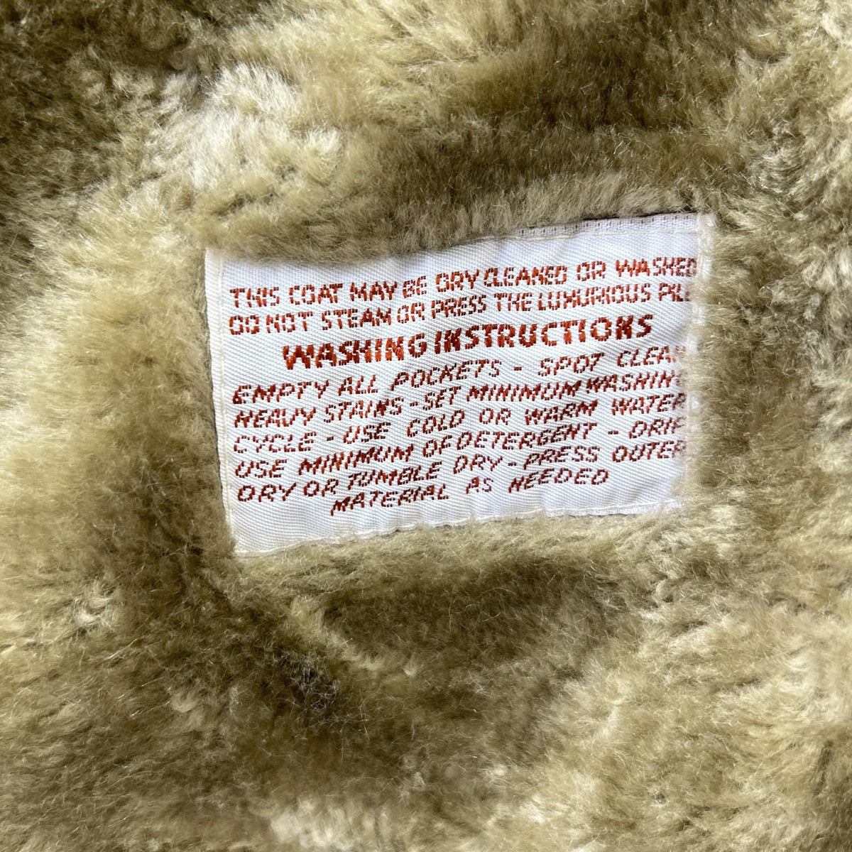 USA mighty mac 70s Fur-Lined Zip-Up Jacket Brown